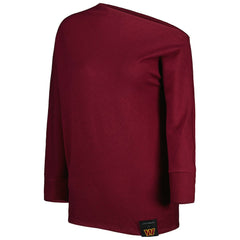 Washington Commanders KIYA TOMLIN Women's Twisted Tri-Blend Asymmetrical 3/4-Dolman Sleeve Sweatshirt | NFL Hot