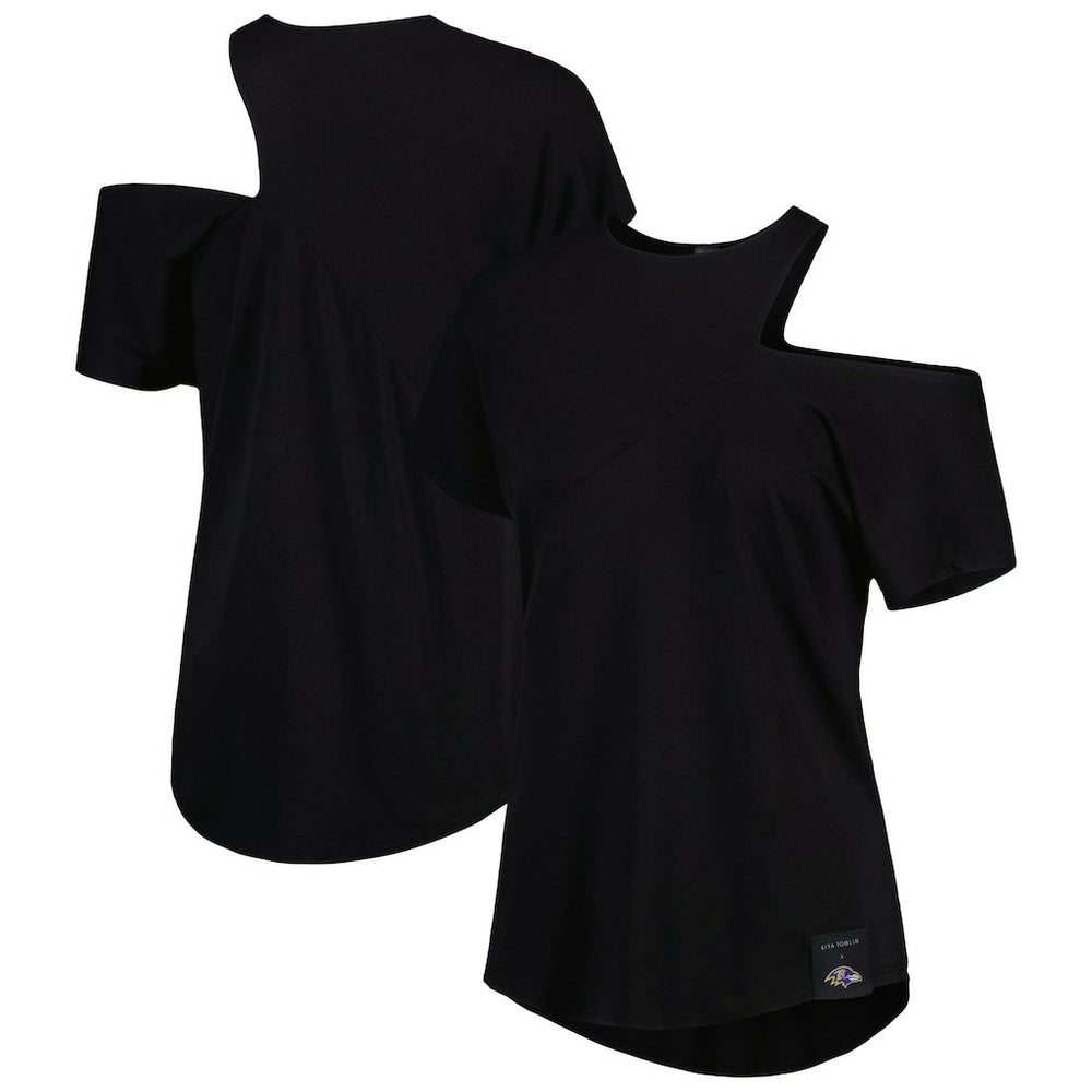 Baltimore Ravens KIYA TOMLIN Women's Cut Out Tri-Blend Shirt | NFL On sale