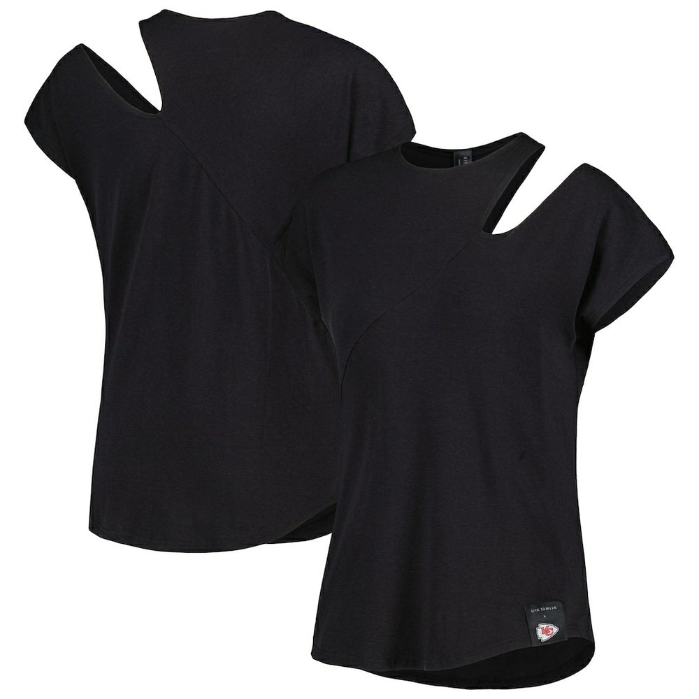 Kansas City Chiefs KIYA TOMLIN Women's Cut Out Tri-Blend Shirt | NFL Discount