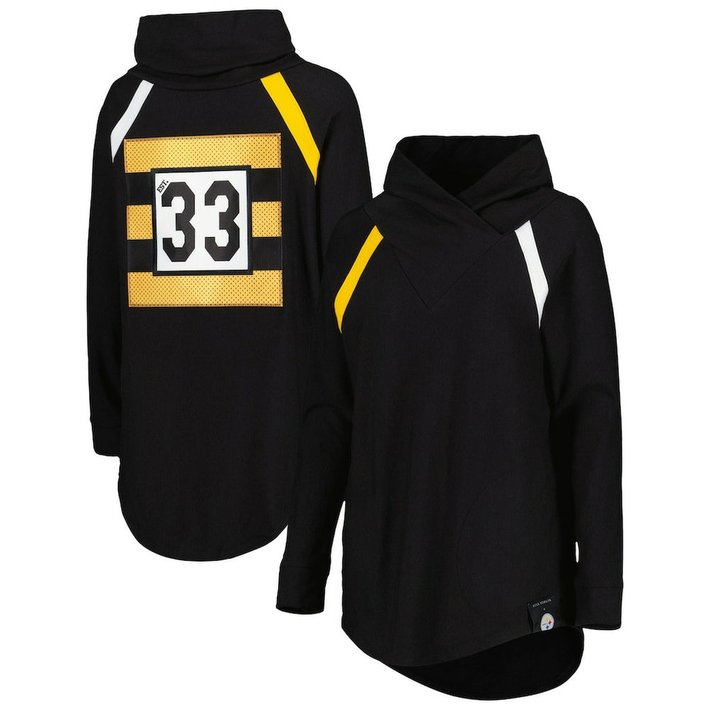 Pittsburgh Steelers KIYA TOMLIN Women's Tri-Blend Raglan Pullover Sweatshirt | NFL Sale