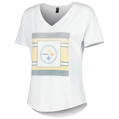 Pittsburgh Steelers KIYA TOMLIN Women's Tri-Blend V-Neck T-Shirt | NFL New