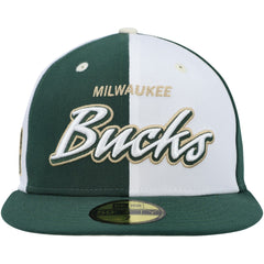 Hunter Green/White Script Pinwheel 59FIFTY Fitted Hat | NBA