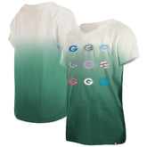 Green Bay Packers Youth Multi Logo Ombre V-Neck T-Shirt | NFL On sale