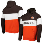 Cleveland Browns Colorblock Current Pullover Hoodie | NFL Outlet
