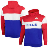 Buffalo Bills Big & Tall Throwback Colorblock Fleece Raglan Pullover Hoodie | NFL Outlet