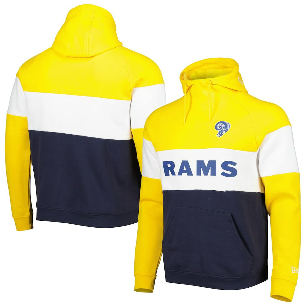 Los Angeles Rams Colorblock Throwback Pullover Hoodie | NFL Hot