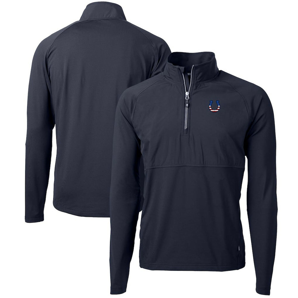 Indianapolis Colts Cutter & Buck Adapt Eco Knit Hybrid Recycled Quarter-Zip Pullover Top | NFL New