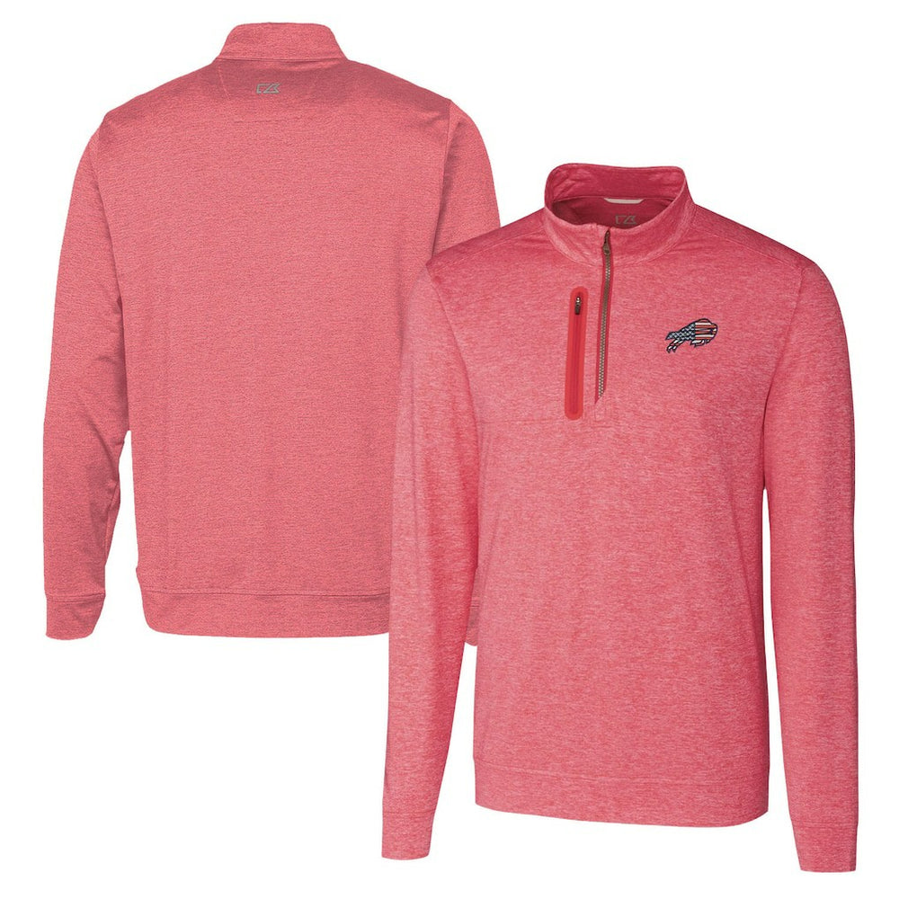 Buffalo Bills Cutter & Buck Americana Stealth Quarter-Zip Pullover Top | NFL Online