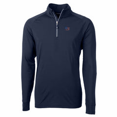 New York Giants Cutter & Buck Big & Tall Adapt Eco Knit Stretch Recycled Quarter-Zip Pullover Top | NFL New