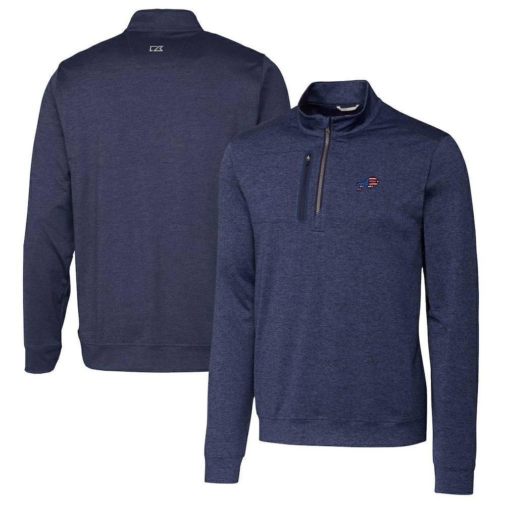 Buffalo Bills Cutter & Buck Big & Tall Stealth Quarter-Zip Jacket | NFL Online