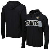 New Orleans Saints '47 Field Franklin Hooded Long Sleeve T-Shirt | NFL Discount