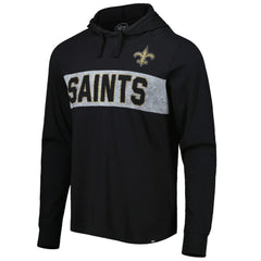 New Orleans Saints '47 Field Franklin Hooded Long Sleeve T-Shirt | NFL Discount