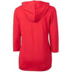 Arizona Cardinals Cutter & Buck Women's Virtue Eco Pique 3/4 Sleeve Half-Zip Pullover Hoodie | NFL New