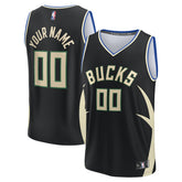 Black Milwaukee Bucks Custom Fast Break Jersey | NBA