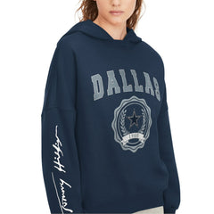 Dallas Cowboys Tommy Hilfiger Women's Becca Dropped Shoulders Pullover Hoodie | NFL Outlet