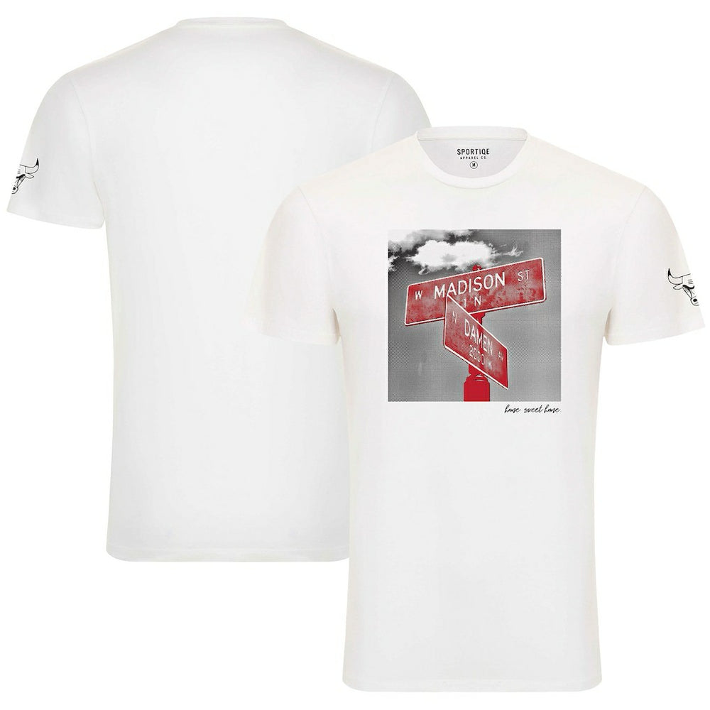 White Chicago Bulls Sportiqe Unisex 1966 Collection Bingham T-Shirt sale | NBA