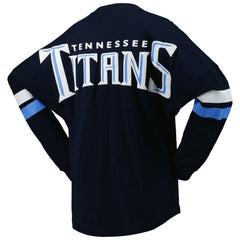 Tennessee Titans Women's Spirit Jersey Lace-Up V-Neck Long Sleeve T-Shirt | NFL New