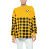 Pittsburgh Penguins Fanatics Women's Buffalo Check Long Sleeve T-Shirt - NHL T-shirts