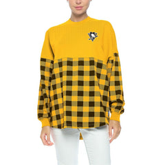 Pittsburgh Penguins Fanatics Women's Buffalo Check Long Sleeve T-Shirt - NHL T-shirts