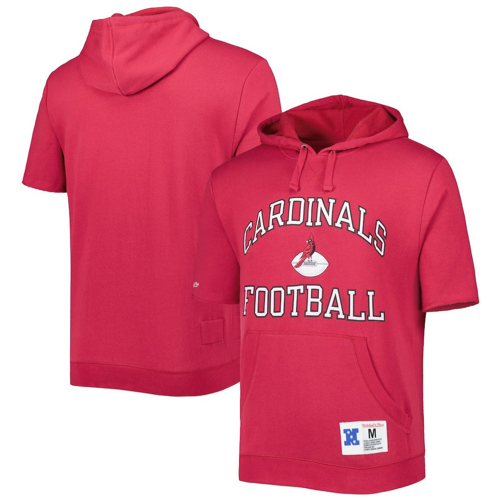 Arizona Cardinals Washed Short Sleeve Pullover Hoodie | NFL Discount