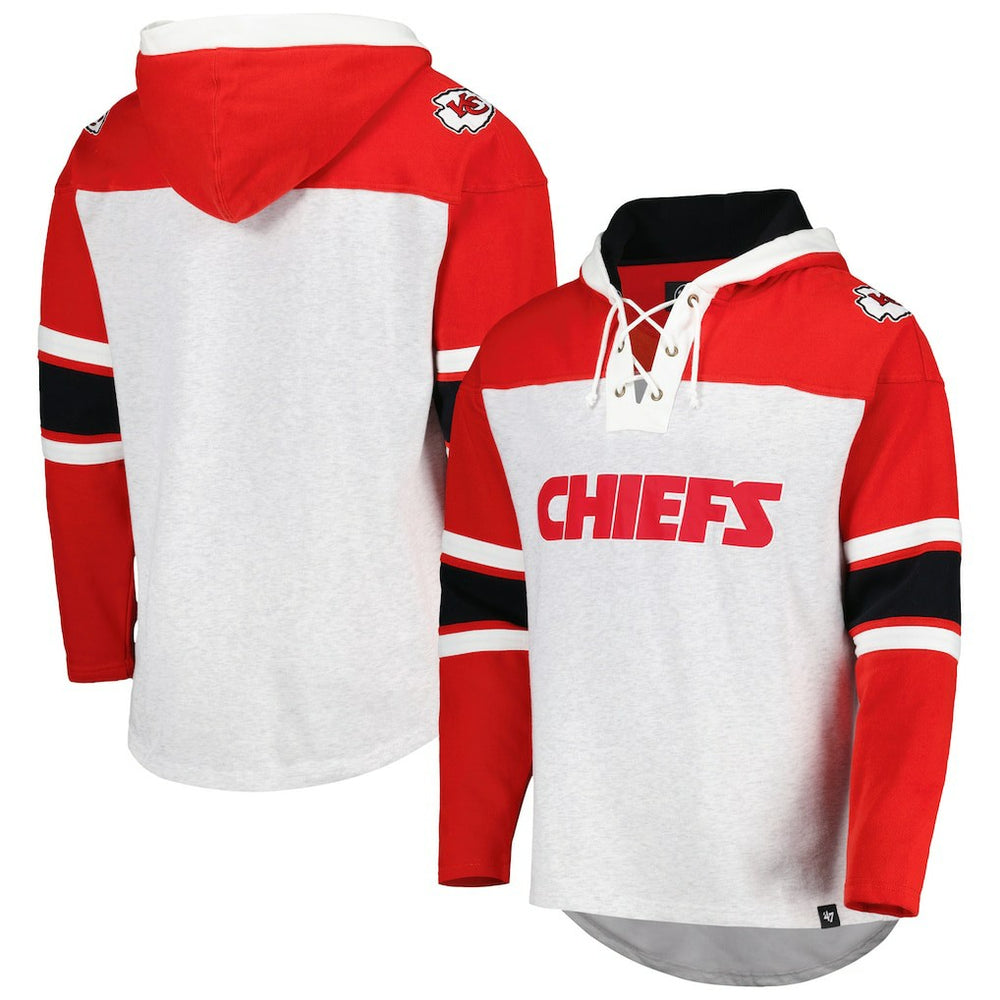 Kansas City Chiefs '47 Gridiron Lace-Up Pullover Hoodie | NFL Sale