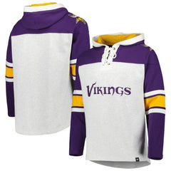 Minnesota Vikings '47 Gridiron Lace-Up Pullover Hoodie | NFL Sale