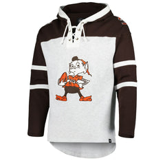 Cleveland Browns '47 Brownie The Elf Historic Logo Gridiron Lace-Up Pullover Hoodie | NFL Online