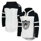 Las Vegas Raiders '47 Historic Logo Gridiron Lace-Up Pullover Hoodie | NFL Near me