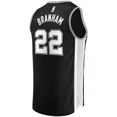 Black Malaki Branham San Antonio Spurs Fast Break Replica Player Jersey | NBA