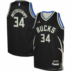 Black Giannis Antetokounmpo Milwaukee Bucks Jordan Brand Youth Swingman Jersey | NBA