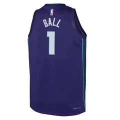 Purple LaMelo Ball Charlotte Hornets Jordan Brand Youth Swingman Jersey | NBA
