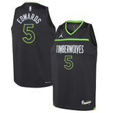Black Anthony Edwards Minnesota Timberwolves Jordan Brand Youth Swingman Jersey | NBA