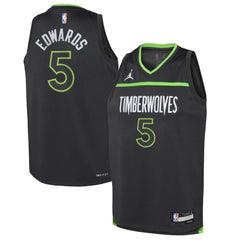 Black Anthony Edwards Minnesota Timberwolves Jordan Brand Youth Swingman Jersey | NBA