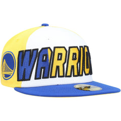 White/Royal Golden State Warriors Back Half 9FIFTY Fitted Hat sale | NBA