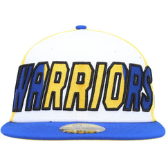 White/Royal Golden State Warriors Back Half 9FIFTY Fitted Hat sale | NBA