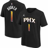 Black Devin Booker Phoenix Suns Jordan Brand Youth Statement Edition Name & Number Player T-Shirt | NBA