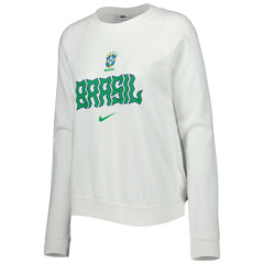 Brazil National Team Women's Lockup Varsity Tri-Blend Raglan Pullover Sweatshirt