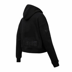 Boston Red Sox Pro Standard Women's Triple Black Cropped Pullover Hoodie - MLB Hoodies