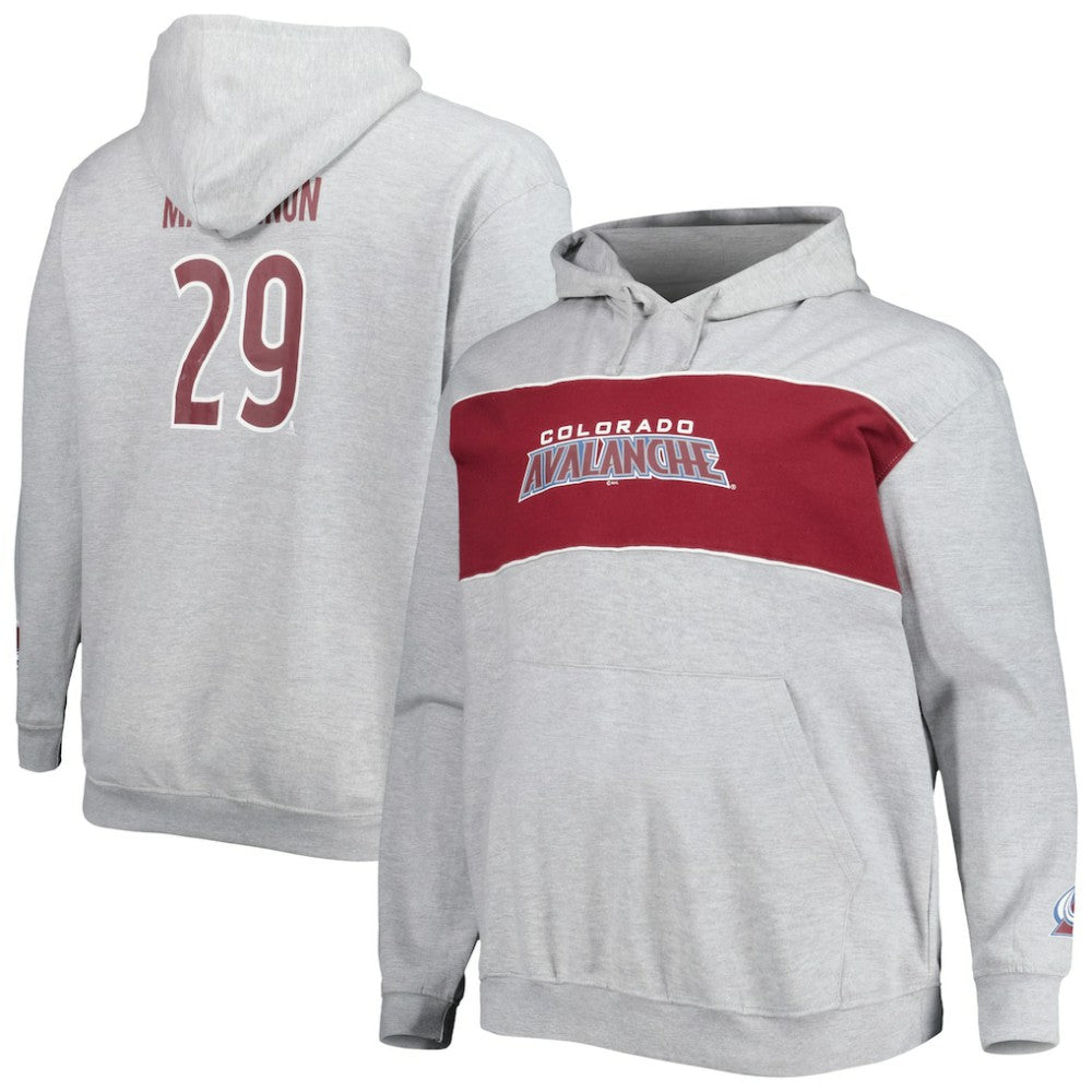 Nathan MacKinnon Colorado Avalanche Big & Tall Player Pullover Hoodie - NHL Hoodies