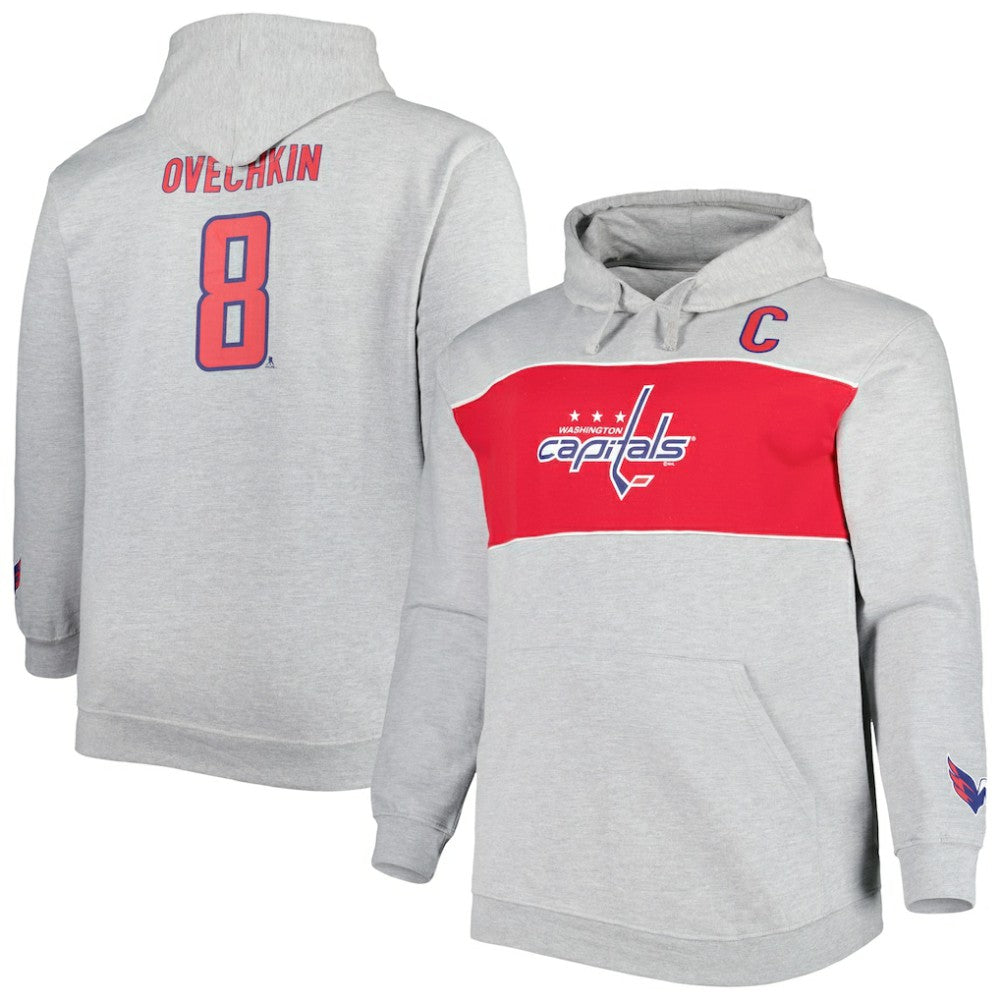 Alexander Ovechkin Washington Capitals Big & Tall Player Pullover Hoodie - NHL Hoodies