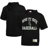 Chicago White Sox Mitchell & Ness Cooperstown Collection Washed Fleece Pullover Short Sleeve Hoodie - MLB Hoodies