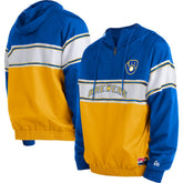 Milwaukee Brewers New Era Ripstop Raglan Quarter-Zip Hoodie - MLB Hoodies