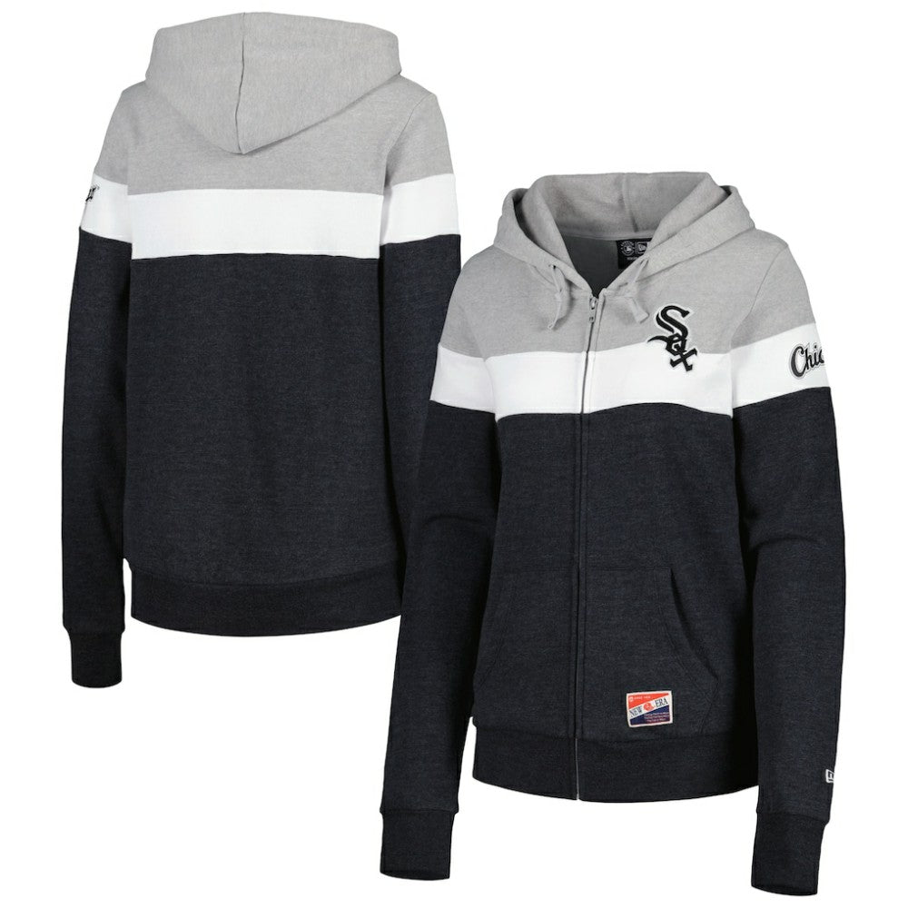 Chicago White Sox New Era Women's Colorblock Full-Zip Hoodie Jacket - MLB Jackets