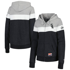 Chicago White Sox New Era Women's Colorblock Full-Zip Hoodie Jacket - MLB Jackets