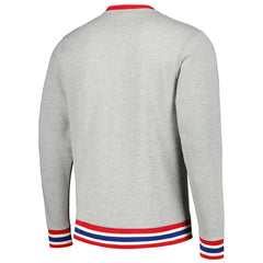 Heather Gray Philadelphia 76ers Unisex Vintage Throwback Crew Sweatshirt | NBA