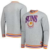 Heather Gray Phoenix Suns Unisex Vintage Throwback Crew Sweatshirt | NBA