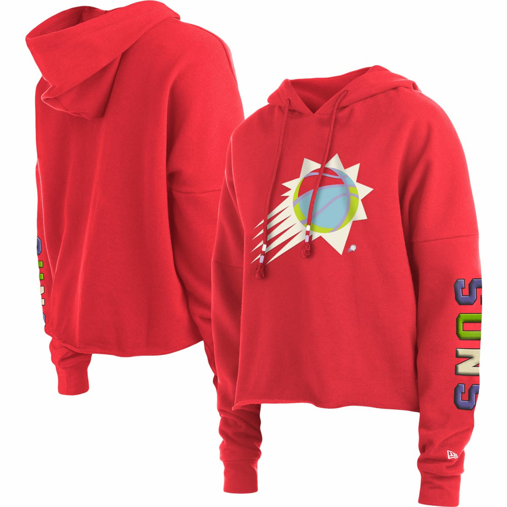 Red Phoenix Suns Women's Color Pack Cropped Top Pullover Hoodie | NBA