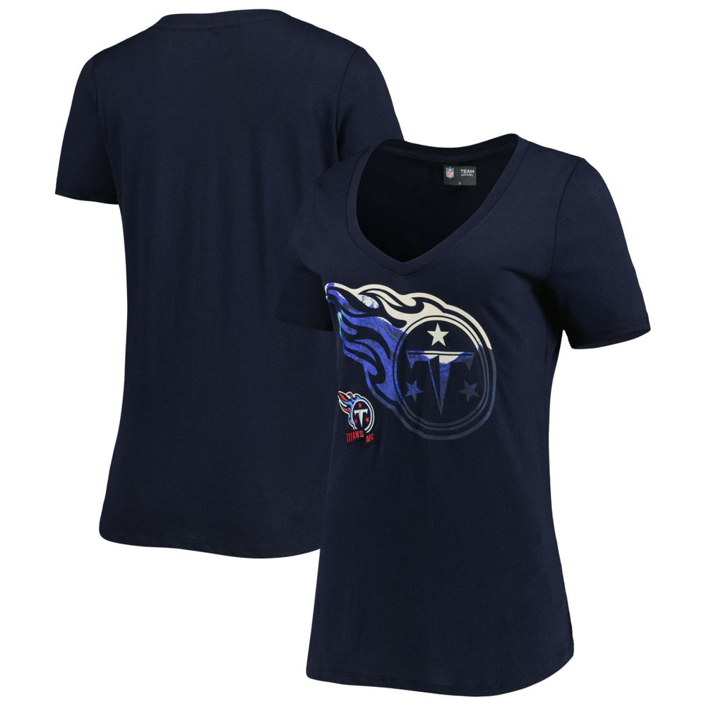 Tennessee Titans Women's Ink Dye Sideline V-Neck T-Shirt | NFL New