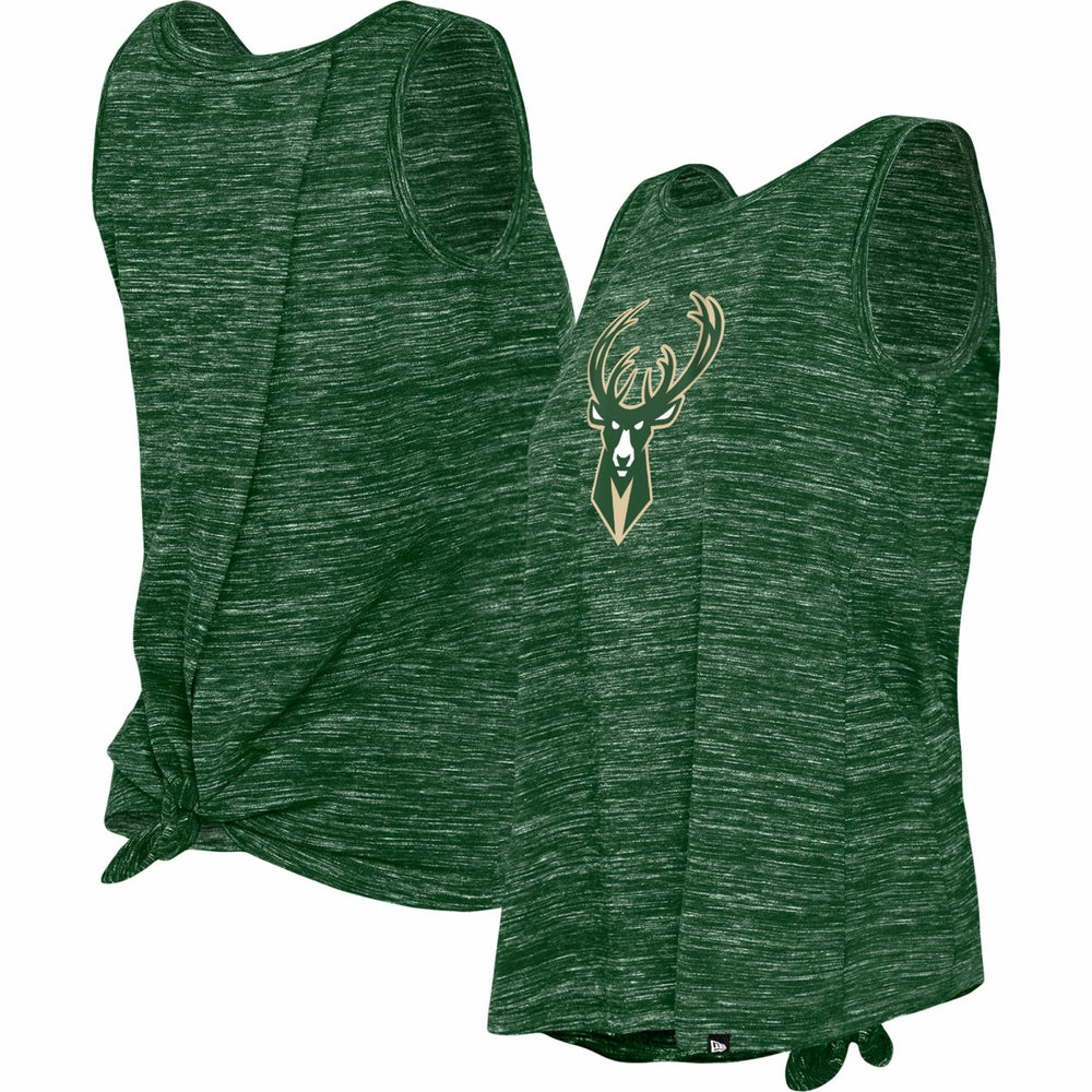Hunter Green Milwaukee Bucks Women's Space Dye Active Tank Top | NBA