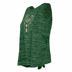 Hunter Green Milwaukee Bucks Women's Space Dye Active Tank Top | NBA